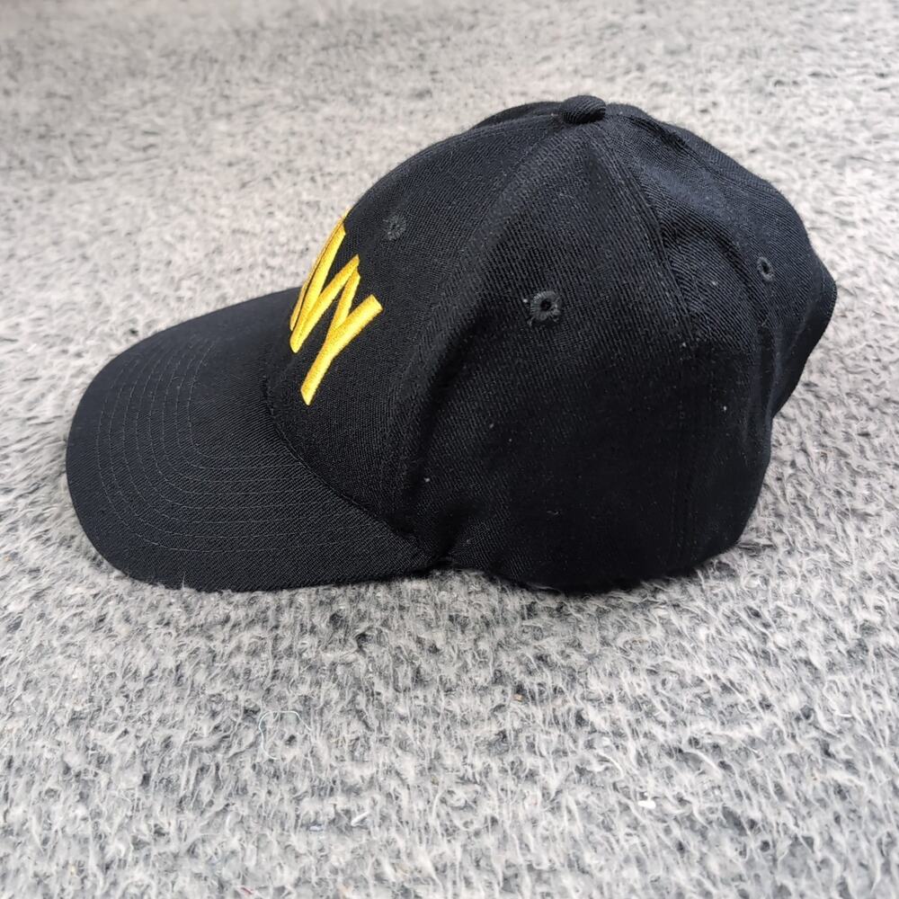 Vintage US Navy Snapback Hat Cap Black OSFA Embroidered Made In USA Adjustable - Picture 2 of 6